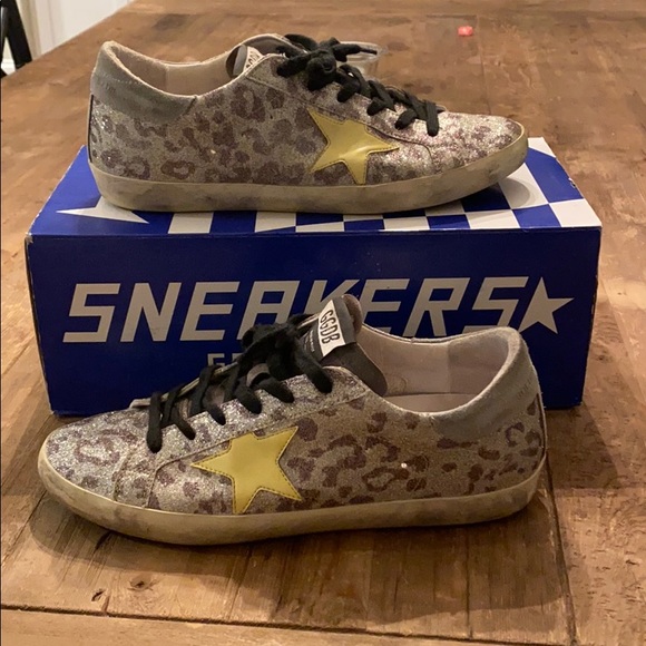 cheetah golden goose sneakers